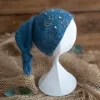 Fotografie Vintage pasgeboren fotografie Props Hat Hand Knited Sleep Bonnet Crochet Baby Star Hat Photo Product