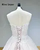 Embauchez Lnyer Sweet-Coute Cou Sinins Sequins Lace Champagne Robes de mariée A-Line Bure