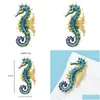 Pins, Brooches Wi Baby Enamel Seahorse For Women Men Design Hippocampus Animal Party Office Brooch Pin Drop Delivery Jewelry Dhzga