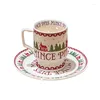 Mugs Christmas Niche Design Ceramic Mug Light Luxury And Simplicity Coffee Cup High-value Creativity Kawaii Exquisite Beautiful