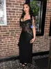 Julissa Mo Sexy Lace See Through Slip Backless Podzielona sukienka midi dla kobiet Elegancka wieczór 2023 Autumn Fashion 240403