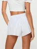 Damesshorts Dames Casual Effen Effen Kleur Elastische taille Zakken met trekkoord Lichtgewicht zomerstrand Korte loungebroek