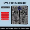 Carpets EMS Massage Pad 8 Modes Masseur de circulation des pieds USB Stimulatrice musculaire de jambe rechargeable Remote pour la maison et le bureau Utilisation