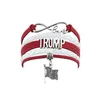 Charm Bracelets 10Pc/Lot Infinity Love Bethe Change Trump Flag Charms Bangles Leather Braid Wrap Bracelet Men Women Fashion Drop Deli Otcwi