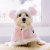 Vestuário para cães elegante capa de estimação de pet button fechamento universal universal fofo casaco de cachorro