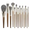 Rancai 14pcs Makeup Brush Set Women Foundation Foundation Blush Порошковые тени для глаз для глаз смешивание макияжа инструменты красоты 240403