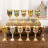 Cups Saucers Classical Metal Wine Cup Handmade Small Structure European Style Copper Champagne Dining Room Wedding Decoration