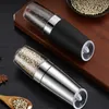 Gravity Electric Pepper and Salt Grinder Mills Automatic Spice Seasoning Bottle Food Adjustable Coarseness 240328