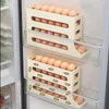 Automatic Scrolling Egg Rack Holder Storage Box Egg Basket Food Containers Egg Case Holder Refrigerator Storage Organizer 240328