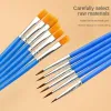 10/20/50 PCS Paint Brushes Set Acrylic with Flat Round Pointed Paint Brushes Craft Watercolor Oil Painting Brushes Art Supplies