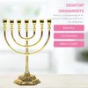 Titulares de velas Menorah Candlestick Decor Jewish Stand Branch acima da parede quarto Candelabra Decorações de casa brancas Hanukkah