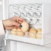 Storage Bottles Egg Box 30 Grids Rotating Space-saving Organizer For Kitchen Fresh-keeping Case Fridge Eggs Container