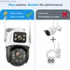 Andere CCTV -Kameras 8MP WiFi Camera Outdoor Dual Screen Überwachung Cam Security Protection CCTV PTZ AI Tracking Mini Street IP -Kamera ICSEE Y240403