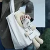 Hundbärare kattväska duk på utomhus transport en axel för små hundar handväska påse valp resor husdjur