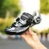 Calzado Sidebike Road Cycling Shoes Men Racing Road Bike Zapatos Autopistas sobre los altavoces de la bicicleta Athletic Ultralight Professional Black