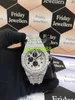 Luxury Mechanical Automatic Movement Stainless Steel Matereil Hip Hop Iced Out VVS Moissnite Diamond Watch Pass Diamond Tester