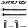 SYNCROS full carbon fiber seatpost half matte gloss mountain bikeroad bike light 272308316mm 240325