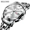 Montre-bracelets Belushi Fashion Ultra Thin Mens Watchs Top Quartz Watch Men Mesh en acier Afficier imperméable Relogie Masculino