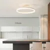 Lautres de plafond lustre à LED circulaire minimaliste moderne avec éclairage réglable pour la vie en salle à manger