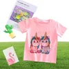 Mode mignon vestiges pour les filles Unicorn Tops Rainbow Horse Girls Tshirt Cartoon Baby Boyround Cou Nouvel Enfants039S Shirt6287601