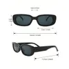 1pair Women Square Frame Casual Sunglasses for Travel