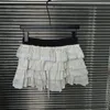 Sexy Mini Skirts Designer Dress Lace High Waist Summer Pleated Short Half Skirt Women Clothing