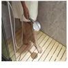 Tappetini da bagno in legno a strisce portico portiere non slittamento tappetino da doccia per stampo non slittamento
