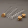 Lifestyle 100pcs / lot laboral 12x75 mm en verre à baisse plat tube à essai avec bouchons de liège pour l'expérience de laboratoire scolaire