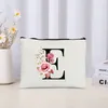 Bolsas de almacenamiento letras modernas bolsa cosmética boda de lujo regalos de dama de honor de mano maquillaje de lona ecológica para damas bolso de lavado de baño