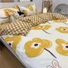 Bedding Sets Lovely Cartoon Cow Conjunto Soft King Full Twin Single Smether Salpê -lamas planas Polyester Prophases Kawaii Duvet Capa para crianças