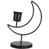 Candle Holders Home Decor Moon Holder Ornaments Creative Iron Candlestick Stand Metal Tealight