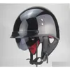 Motorradhelme Tkosm Helm Cascos Para Moto Offen halb Gesicht Casco Vintage Jet Capacetes de Motociclista mit Dual Lens2368661 Drop OT8SU