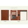 Padfolio PU Leather Padfolio A5 Document Portfolio Cartella Multifunzione Business Conference Cartella con calcolatrice