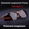 Sonnenbrille heiße Aluminium -Magnesiumlegierung polarisierte Sonnenbrille Fahrspiegelbrille Männliche Brillen Brillen Brillen Mode Fahrtbrille Sonnenbrille