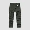 Men's Pants 2024 Cross Tactical For Casual Multi Pocket Fashion Retro Work Wear Baggy Trousers