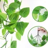 Dekorative Blumen künstliche Hangpflanzen Gefälschte Grüns Rebe Efeu Hanging Reben Hochzeit Garten Dekor Outdoor UV -Widerstand Plastik für Wand