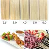 Couverts jetables 180 pcs BBQ bambou bâton brochettes Kebab Fruit Fondue Grill pour barbecue en bois