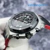 Athleisure AP Wrist Watch Royal Oak Offshore Series 26470SO Commonly Known As Vampire Black Plate Red Needle Date Timing Function Automatic Mechanical Watch