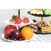 Accessoires voor keukenopslag Drielaags fruittaartbordstandaard Home Party Dessertrek Cupcake-serveerhouder Lade