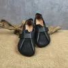 Bottes 2023 Nouveaux arrivages Round Toe Flat Ballet Mandons femme Simple Soft and Suede Leather Moccasins Ladies Retro Shoes Femme Flat Shoe