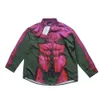 New Product Co Branded Niche Design Red Green Gradient Human Printed Casual Shirt Art Trend Top