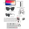 2pcs Classic Cat Eye Frame Boho Sunglasses for Women Travel UV400 Daily Clothing Accessories