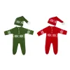 Fotografia Abbigliamento fotografico neonato Mohair Cappello natalizio+salto 2 pezzi/set studio per neonati Accessori di proposta