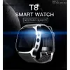 Bluetooth Smart T8 Uhren mit Kamera Telefon Mate SIM -Karten -Schrittzähler Leben wasserdicht für Android iOS SmartWatch Pack in Einzelhandelskasten Uhr