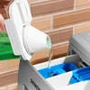 Opslagflessen 1 st luchtdichte wasmiddel wasmiddel dispenser poederdoos duidelijke wasvloeistofcontainer met dekselpot