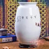 Vases Jingdezhen Ceramic Vase Peony Porcelain Famille Rose Ornaments For Wedding Gifts Home Furnishing Living Room