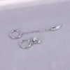 Pendientes VENTFILLE de Plata de Ley 925 con plumas asimétricas, colgante de piedra lunar blanca, regalos para mujer, joyería hecha a mano