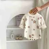 Rompers 2024 Spring New Baby Girl Long Sleeve Flower Bodysuit Newborn Toddler Casual Knitted Jumpsuit Infant Onesie Kids Clothes 0-24M L240402