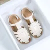 Zomer vrouw rond teen meisje fetisjontwerper zwarte flats luxe boot sandalen kawaii ita elegante blote voeten feestschoenen 240321