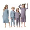 Förbeställning ap modal smör mjuk pj familj matchande kläder barn pojkar flickor vår sommar casual kläder 240323